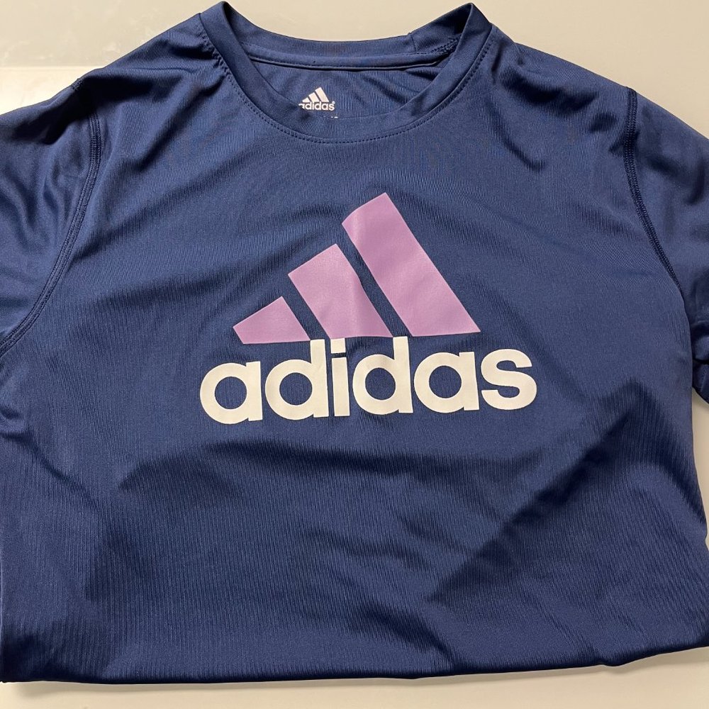 Purple Youth XL Adidas Athletic Shirt